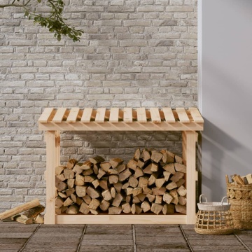 Rastel pentru lemne de foc, 108x64,5x77 cm, lemn masiv pin - Img 3