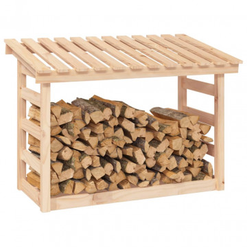 Rastel pentru lemne de foc, 108x64,5x78 cm, lemn masiv pin - Img 4