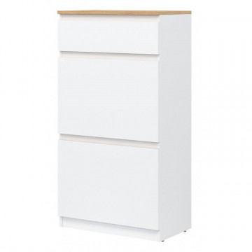 REMI Dulap pantofi 1S2P WHITE/OAK EVOKE - Img 1
