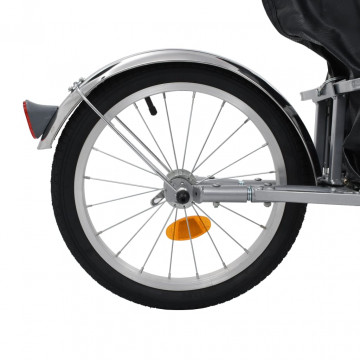 Remorcă de bicicletă pentru bagaje cu sac, portocaliu și negru - Img 5