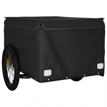 Remorcă de marfă pentru biciclete, negru, 45 kg, fier - Img 4
