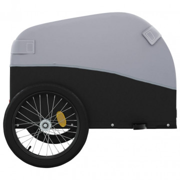 Remorcă de marfă pentru biciclete, negru & gri, 45 kg, fier - Img 6