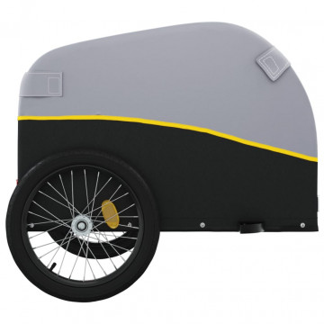 Remorcă de marfă pentru biciclete, negru și galben, 45 kg, fier - Img 6
