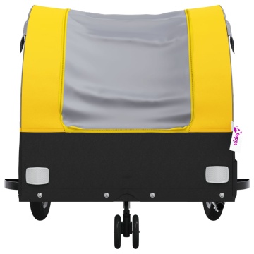 Remorcă pentru biciclete, negru și galben, 30 kg, fier - Img 5