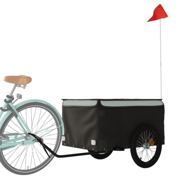 Remorcă pentru biciclete, negru și gri, 45 kg, fier - Img 3