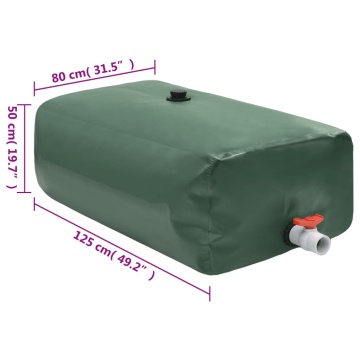 Rezervor de apă cu robinet, pliabil, 500 L, PVC - Img 6