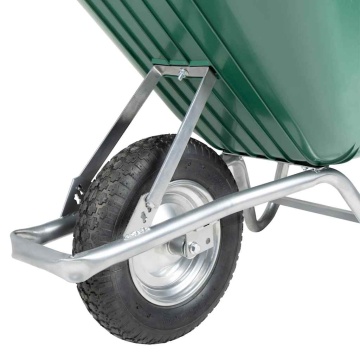 Roabă Verde 90 L 150 kg Oțel galvanizat și plastic - Img 8