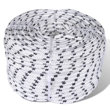 Rolă frânghie împletită parâmă barcă, poliester, 12 mm x 50 m - Img 1