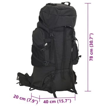 Rucsac de drumeție, negru, 80 L, țesătură oxford - Img 7