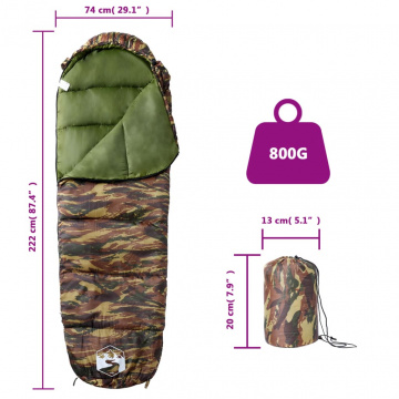 Sac de dormit tip mumie pentru adulți de camping, 3 anotimpuri - Img 5