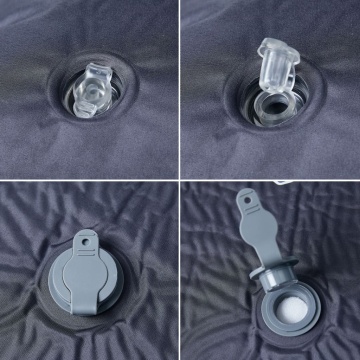Saltea de camping auto-gonflabilă, cu pernă, 1 persoană, gri - Img 4