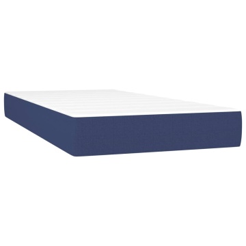 Saltea de pat cu arcuri, albastru, 90x200x20 cm, textil - Img 2