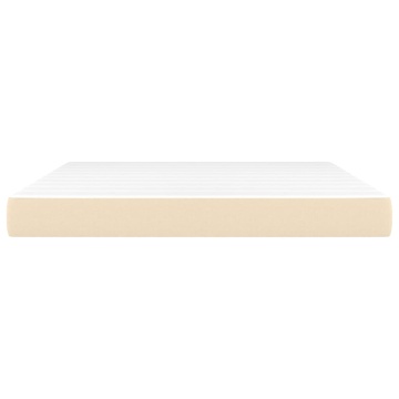 Saltea de pat cu arcuri, crem, 160x200x20 cm, textil - Img 3