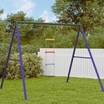 Scară din funie pentru copii cu 4 trepte, multicolor - Img 3