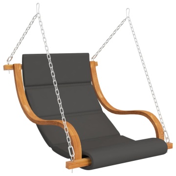 Scaun balansoar cu pernă și baldachin, lemn masiv de molid - Img 3