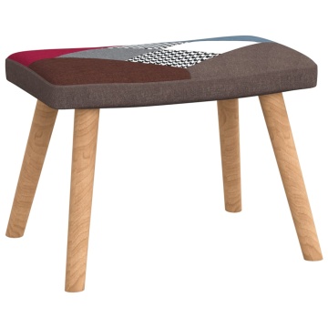 Scaun balansoar cu taburet, mozaic, material textil - Img 6