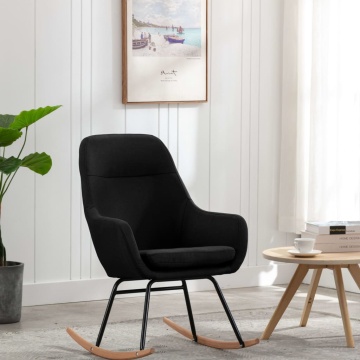 Scaun balansoar, negru, material textil - Img 1
