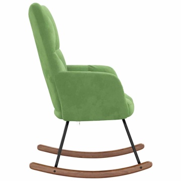 Scaun balansoar, verde deschis, catifea - Img 4