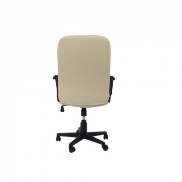 Scaun birou S-69, Crem, Piele Ecologica - Img 2