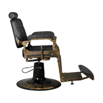 Scaun de frizerie Gabbiano Boss HD Old Leather negru - Img 3