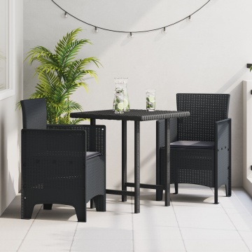 Scaun de grădină Set de 2 Antracit Plastic Mediu Durabil - Img 1