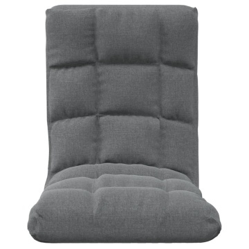 Scaun de podea pliabil, gri deschis, material textil - Img 3