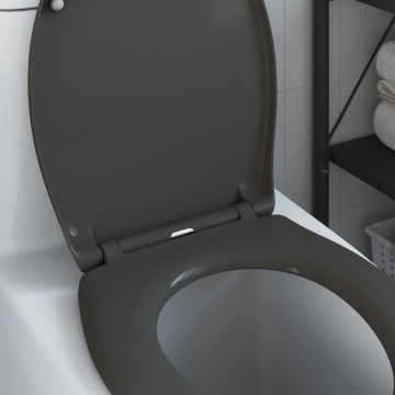 Scaun de toaletă cu eliberare rapidă cu închidere lentă Duroplast Antracit - Img 4