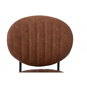 Scaun living, tapitat cu piele ecologica, s-178, cafeniu - Img 7
