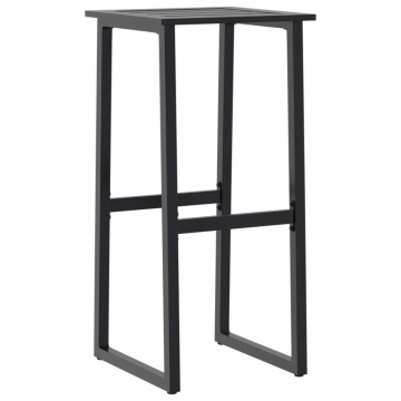 Scaune bar, 2 buc. negru 38x38x80 cm oțel vopsit electrostatic - Img 4