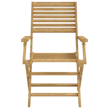 Scaune grădină pliante 8 buc 54,5x61,5x86,5cm lemn masiv acacia - Img 7