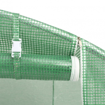 Seră cu cadru din oțel, verde, 16 m², 4x4x2 m - Img 7