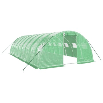Seră cu cadru din oțel, verde, 32 m², 8x4x2 m - Img 2