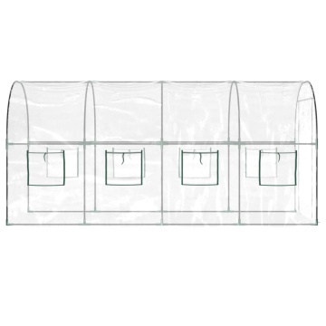 Seră transparentă 160x400x190 cm PVC/oțel vopsit electrostatic - Img 4