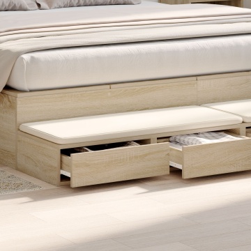 Sertar pentru pat , Stejar Sonoma, 180x36,5x16,5 cm, Lemn prelucrat - Img 4