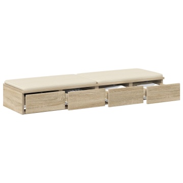 Sertare de pat, stejar sonoma, 120x36,5x16,5 cm lemn prelucrat - Img 3
