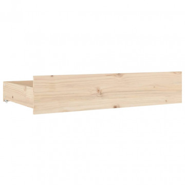 Sertare pentru pat, 4 buc., lemn masiv de pin - Img 3