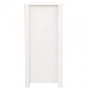 Servantă, alb, 100x35x74,5 cm, lemn masiv de pin - Img 6