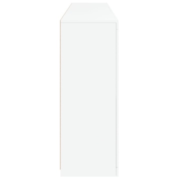Servantă cu lumini LED, alb, 181,5x37x100 cm - Img 6