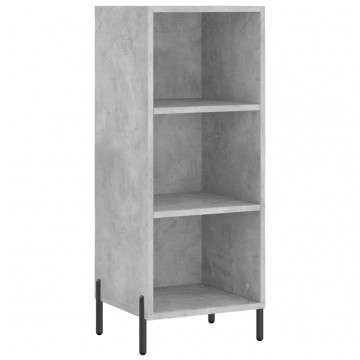 Servantă, gri beton, 34,5x32,5x90 cm, lemn prelucrat - Img 2