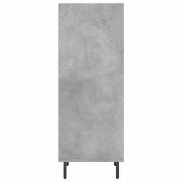 Servantă, gri beton, 34,5x32,5x90 cm, lemn prelucrat - Img 8