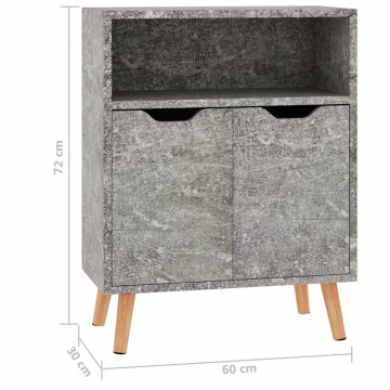 Servantă, gri beton, 60x30x72 cm, PAL - Img 7