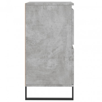 Servantă, gri beton, 60x35x70 cm, lemn prelucrat - Img 6