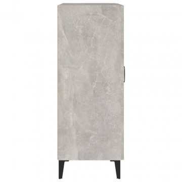 Servantă, gri beton, 69,5x34x90 cm, lemn compozit - Img 7