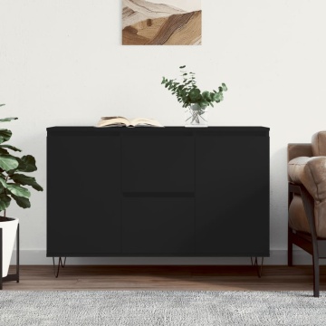 Servantă, negru, 104x35x70 cm, lemn prelucrat - Img 1