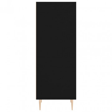Servantă, negru, 34,5x32,5x90 cm, lemn compozit - Img 8