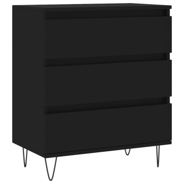 Servantă, negru, 60x35x70 cm, lemn prelucrat - Img 2