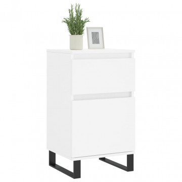 Servante, 2 buc., alb, 40x35x70 cm, lemn prelucrat - Img 3