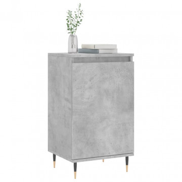Servante, 2 buc., gri beton, 40x35x70 cm, lemn prelucrat - Img 3