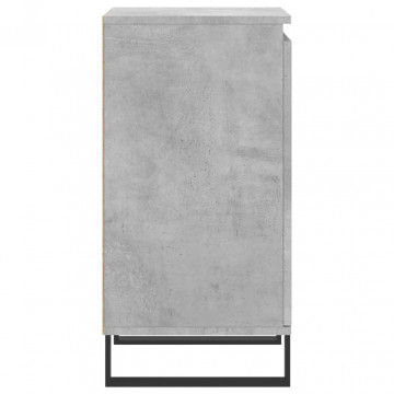 Servante, 2 buc., gri beton, 40x35x70 cm, lemn prelucrat - Img 7