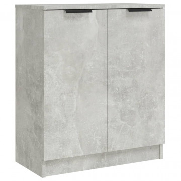 Servante, 2 piese, gri beton, 60x30x70 cm, lemn prelucrat - Img 3